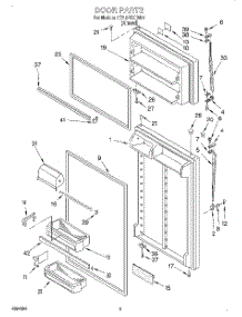 02 - Door parts for Whirlpool Refrigerator 7ET18PKXDN01 from AppliancePartsPros.com