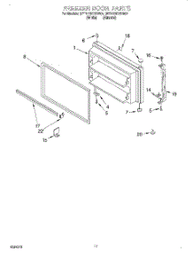 06 - Freezer Door, Lit / Optional parts for Whirlpool Refrigerator 3ET21DKXDW02 from AppliancePartsPros.com