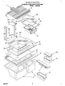 05 - Shelf, Lit / Optional parts for Whirlpool Refrigerator ET18PKXDN05 from AppliancePartsPros.com