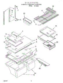 03 - Shelf parts for Whirlpool Refrigerator ET19PKXEW01 from AppliancePartsPros.com