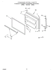 07 - Freezer Door, Lit / Optional parts for Whirlpool Refrigerator ET21DMXDB04 from AppliancePartsPros.com