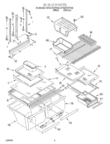 03 - Shelf parts for Whirlpool Refrigerator 8ET22DKXFN02 from AppliancePartsPros.com