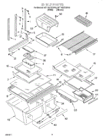 03 - Shelf parts for Whirlpool Refrigerator 6ET19DKXDN02 from AppliancePartsPros.com