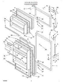02 - Door parts for Whirlpool Refrigerator 3XARG468GF02 from AppliancePartsPros.com