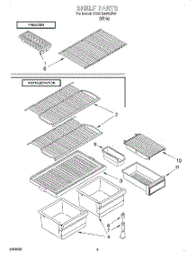 05 - Shelf parts for Whirlpool Refrigerator 3XARG468GF02 from AppliancePartsPros.com
