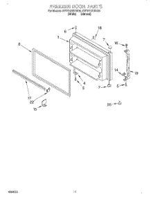 06 - Freezer Door, Lit / Optional parts for Whirlpool Refrigerator 4YET21DKDN03 from AppliancePartsPros.com