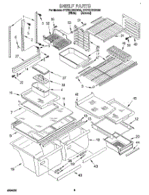 03 - Shelf parts for Whirlpool Refrigerator 4YET21DKDW02 from AppliancePartsPros.com