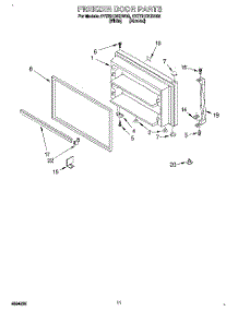 06 - Freezer Door, Lit / Optional parts for Whirlpool Refrigerator 4YET21DKDW02 from AppliancePartsPros.com