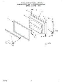 06 - Freezer Door, Lit / Optional parts for Whirlpool Refrigerator ET21DKXDB05 from AppliancePartsPros.com