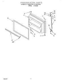 06 - Freezer Door, Lit / Optional parts for Whirlpool Refrigerator ET19PKXEN01 from AppliancePartsPros.com
