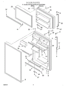02 - Door parts for Whirlpool Refrigerator 8ET18GKXFW02 from AppliancePartsPros.com