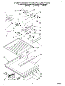 03 - Compartment Separator parts for Whirlpool Refrigerator EB21DKXBN00 from AppliancePartsPros.com