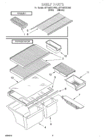 05 - Shelf, Lit / Optional parts for Whirlpool Refrigerator 3ET16NKXDN02 from AppliancePartsPros.com