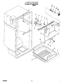 02 - Liner parts for Whirlpool Refrigerator 3VET23DKDW00 from AppliancePartsPros.com