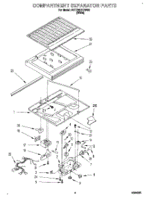 03 - Compartment Separator parts for Whirlpool Refrigerator 3VET23DKDW00 from AppliancePartsPros.com