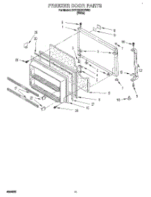 07 - Freezer Door, Lit / Optional parts for Whirlpool Refrigerator 3VET23DKDW00 from AppliancePartsPros.com