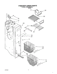 04 - Freezer Liner parts for Whirlpool Refrigerator 3XARG498WP00 from AppliancePartsPros.com