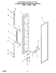 07 - Freezer Door parts for Whirlpool Refrigerator ED22DKXDN01 from AppliancePartsPros.com