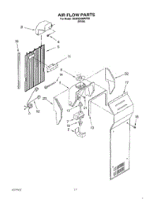 10 - Air Flow parts for Whirlpool Refrigerator 3XARG498WP00 from AppliancePartsPros.com