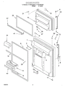 02 - Door parts for Whirlpool Refrigerator ET19RMXGN01 from AppliancePartsPros.com