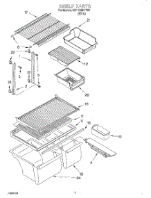 06 - Shelf, Lit / Optional parts for Whirlpool Refrigerator 3ET18NMXFW01 from AppliancePartsPros.com