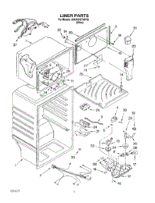 03 - Liner parts for Whirlpool Refrigerator 3XARG457WP02 from AppliancePartsPros.com