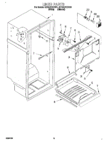 02 - Liner parts for Whirlpool Refrigerator 3ET22DKXDN01 from AppliancePartsPros.com