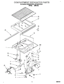 03 - Compartment Separator parts for Whirlpool Refrigerator 3ET22DKXDN01 from AppliancePartsPros.com