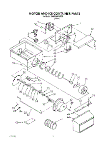 05 - Motor And Ice Container parts for Whirlpool Refrigerator 3XARG486WP00 from AppliancePartsPros.com