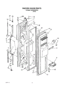 07 - Freezer Door parts for Whirlpool Refrigerator 3XARG486WP00 from AppliancePartsPros.com