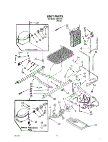 11 - Unit parts for Whirlpool Refrigerator 3XRA700 from AppliancePartsPros.com