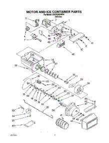 05 - Motor And Ice Container parts for Whirlpool Refrigerator 3XARG485WP01 from AppliancePartsPros.com