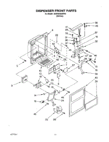08 - Dispenser Front parts for Whirlpool Refrigerator 3XARG485WP01 from AppliancePartsPros.com