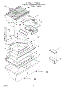 05 - Shelf, Lit / Optional parts for Whirlpool Refrigerator 7ET20PKXDW00 from AppliancePartsPros.com