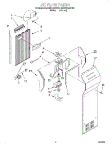 05 - Air Flow parts for Whirlpool Refrigerator 3ED22DQXDN03 from AppliancePartsPros.com