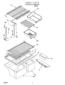 06 - Shelf, Lit / Optional parts for Whirlpool Refrigerator 3ET18NMXFW00 from AppliancePartsPros.com