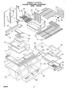 03 - Shelf parts for Whirlpool Refrigerator 4YET21DKDW01 from AppliancePartsPros.com