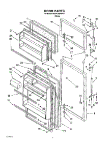 02 - Door parts for Whirlpool Refrigerator 3XARG468WP00 from AppliancePartsPros.com