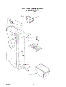 03 - Freezer Liner parts for Whirlpool Refrigerator 3XARG458WP00 from AppliancePartsPros.com