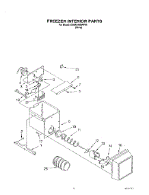 04 - Freezer Interior parts for Whirlpool Refrigerator 3XARG458WP00 from AppliancePartsPros.com