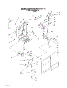 07 - Dispenser Front parts for Whirlpool Refrigerator 3XARG458WP00 from AppliancePartsPros.com