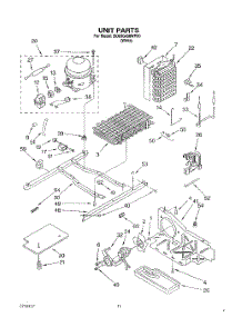 10 - Unit parts for Whirlpool Refrigerator 3XARG458WP00 from AppliancePartsPros.com