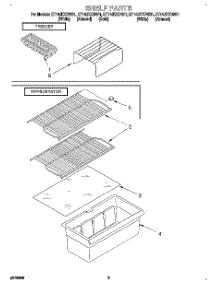 05 - Shelf parts for Whirlpool Refrigerator ET14JKYDW01 from AppliancePartsPros.com