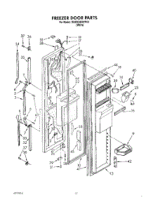 07 - Freezer Door parts for Whirlpool Refrigerator 3XARG485WP00 from AppliancePartsPros.com