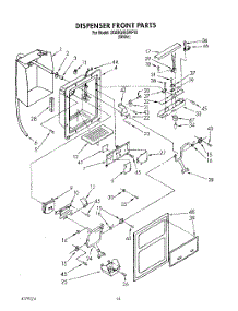 08 - Dispenser Front parts for Whirlpool Refrigerator 3XARG485WP00 from AppliancePartsPros.com