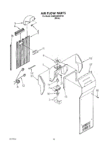 10 - Airflow parts for Whirlpool Refrigerator 3XARG485WP00 from AppliancePartsPros.com