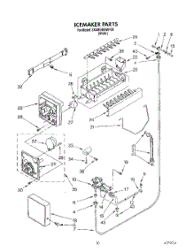 12 - Icemaker, Lit / Optional parts for Whirlpool Refrigerator 3XARG485WP00 from AppliancePartsPros.com