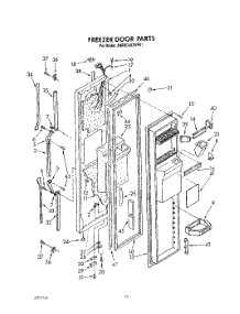 08 - Freezer Door parts for Whirlpool Refrigerator JWARG483WP01 from AppliancePartsPros.com