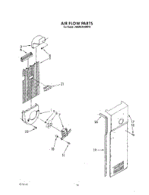 12 - Air Flow parts for Whirlpool Refrigerator JWARG483WP01 from AppliancePartsPros.com