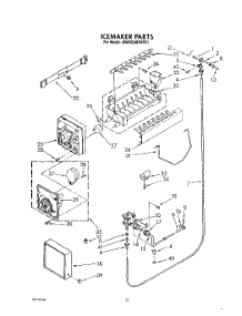 14 - Icemaker, Lit / Optional parts for Whirlpool Refrigerator JWARG483WP01 from AppliancePartsPros.com